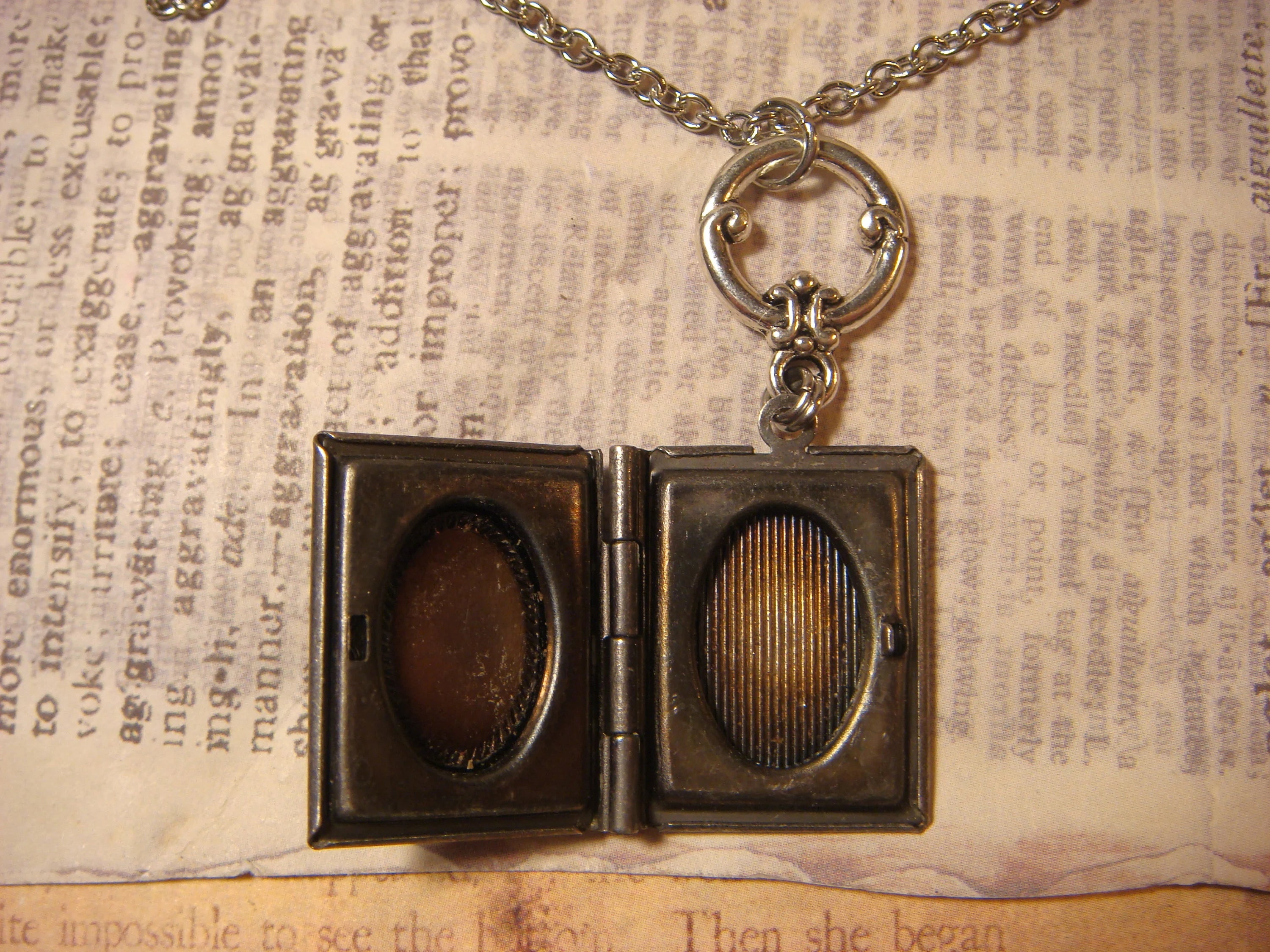 Book Locket Necklace - Mother Daughter